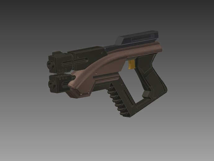mass effect m3 predator pistola oggetti di scena 3D print model - Mito3D