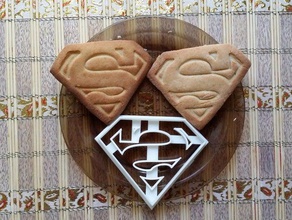 superman cortador de galletas cocina y comedor cookie protonik 3d print model - Mito3D