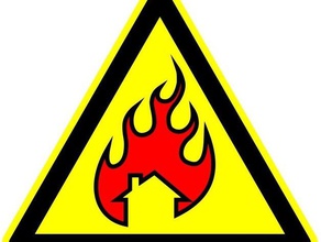 aviso de queimar sua casa outros atenção perigo fogo segurança svg 3d print model - Mito3D