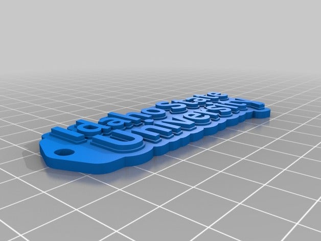 isu multiline tag keychain organization customized 3D print model - Mito3D