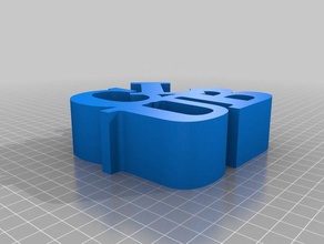 my customized word sculpture club sculptures 3d print model - Mito3D