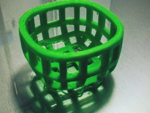 small round wire basket square profile containers geometric topmod 3d print model - Mito3D