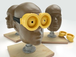 minion e óculos de proteção modelos traje divertido máscara asseclas prop brinquedo 3d print model - Mito3D