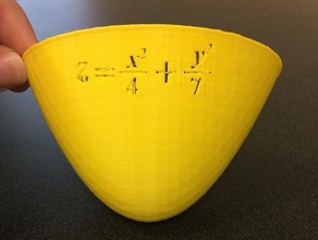 elliptic paraboloid - equation math multivariable calc quadratic surface 3d print model - Mito3D