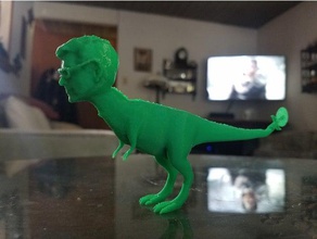 colbert-rex altri steven colbert dinosauro pizza, affettatrice 3d print model - Mito3D