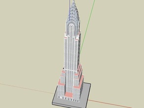 chrysler building 3d-drucken Gebäude new york seetheworld Wolkenkratzer 3d print model - Mito3D
