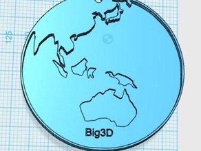earth medal-big3d models atbig3d big3d biglab medal pendant 3d print model - Mito3D