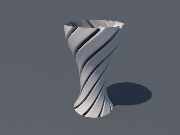 twisty vaso arredamento spirale il 3D print model - Mito3D