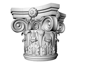 corinthian capital 3d printing made sculptures ancient art architecture classic 3d print model - Mito3D
