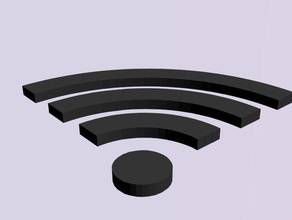 wifi logo adereços 3d print model - Mito3D