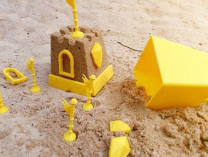 sandcastle warfare collection construction toys beach toy buildacastle castle customizable knight playset sand stronghold 3d print model - Mito3D