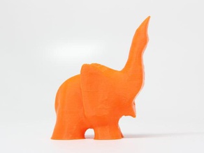 semplice elefante animali animale il tronco 3d print model - Mito3D