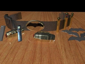 Batmans utility belt - fertig 3d-drucken genial batman Gürtel dc comics workinprogress den Fortschritt der Arbeit 3d print model - Mito3D
