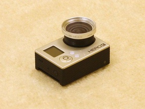 gopro lente adaptador de la cámara cinema 4d 3d print model - Mito3D