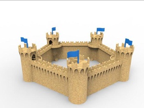 modüler ortaçağ kalesi kum binalar ve yapılar buildacastle kale sonsuz Ortaçağ kule 3d print model - Mito3D