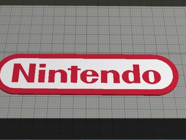 nintendo logotipo - dupla extrusão sinais e logotipos console jogo de vídeo 3D print model - Mito3D