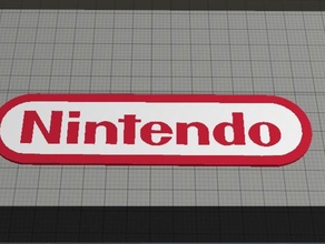 nintendo logotipo - dupla extrusão sinais e logotipos console jogo de vídeo 3d print model - Mito3D