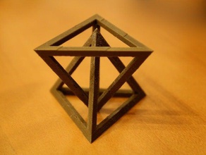 2 pyramides math art figure pyramide tetrahedron triangular 3d print model - Mito3D