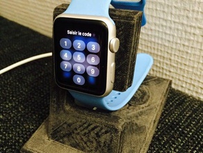 applewatch dock charger mobile phone apple watch stand 3d print model - Mito3D