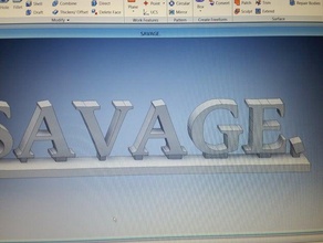 savage desk topper paper weight signs & logos brutal college funny gift harsh letters name nameplate office paperweight plate roomate room mate spoof word 3d print model - Mito3D