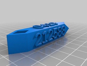 my customized phone number luggage tag keychains 3d print model - Mito3D