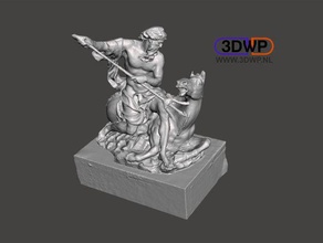 neptuno escultura griega de la estatua escaneo 3d exploraciones & réplicas 123d 123dcatch catch Escaneo art dios griego louvre meshmixer museo scan 3d print model - Mito3D