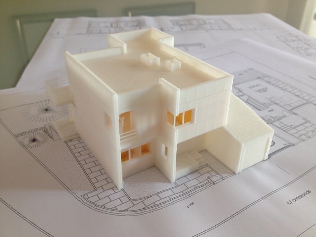 vivienda unifamiliar 3d buildings & structures architecture arquitectura house interior design 3D print model - Mito3D