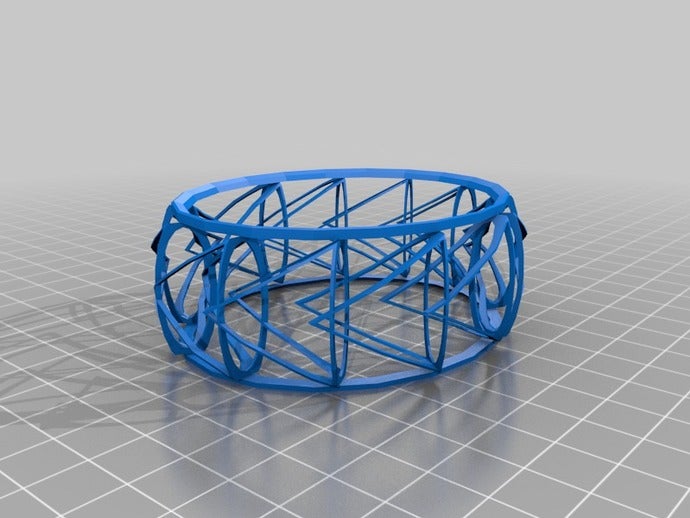 Üçgen bilezik 2 ince özelleştirilmiş 3D print model - Mito3D