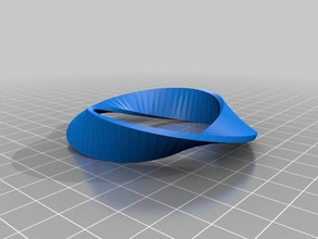 mobius strip - 2 meias-voltas arte da matemática personalizado 3d print model - Mito3D