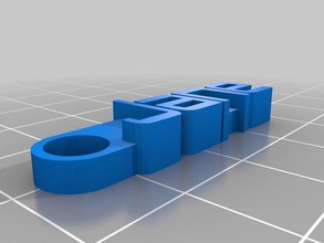 jane message keychain organization customized 3d print model - Mito3D