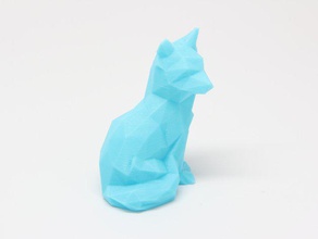 low poly fox animals animal dog faceted live long 3d sara approved 3d print model - Mito3D
