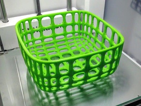large wire basket medium height containers container smoothed square storage topmod 3d print model - Mito3D