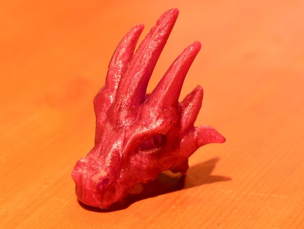 3 cornes de tête dragon les créatures 3D print model - Mito3D