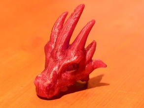 3-horned dragon head creatures 3d print model - Mito3D