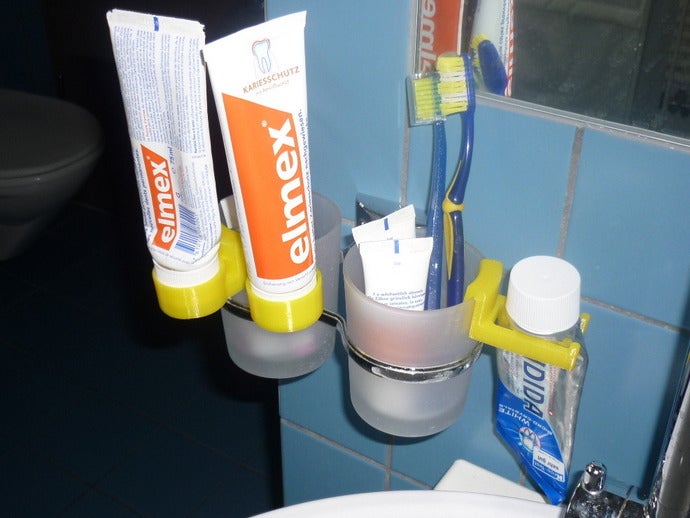 tubo di dentifricio titolare bagno 3D print model - Mito3D