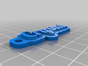 del cristal en forma de llavero organización personalizado 3d print model - Mito3D