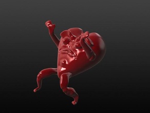 spaventoso cuore le creature creatura 3d print model - Mito3D