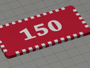 150 chip brinquedos & games dupla extrusora de extrusão dinheiro poker 3d print model - Mito3D