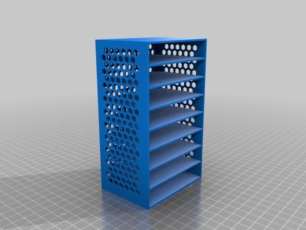 özelleştirilmiş çekmece kutusu altıgen desen benim 8 taraf kaplar 3D print model - Mito3D