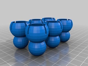 ball socket joint snake art tools diy modular snapfit support 3d print model - Mito3D