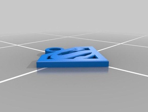 superman Anahtarlık işaretler ve logolar anahtar zinciri Süpermen logo sembolü 3d print model - Mito3D