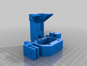 extruder carriage combined other 608 belt clamp 3d openscad parametric pla reprap stepper supportless 3d print model - Mito3D