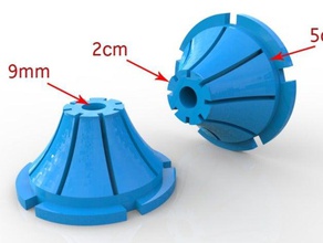 universal spool-Halter 3d Drucker Zubehör konische filament spool holder rigidbot rigidbot-upgrade 3d print model - Mito3D