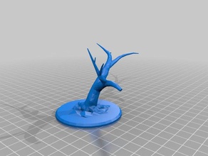 my customized procedural miniature dead tree - all random games 3d print model - Mito3D
