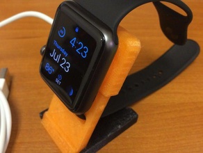 apple watch portable recharging holder diy stand 3d print model - Mito3D