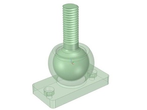 ball socket joint - all one print test object dissolvable supports 3d printing tests designspark mechanical support 3d print model - Mito3D