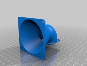 parametriable 40mm 70mm fan adapter manifold tube angle 3d printing customized 3d print model - Mito3D