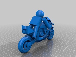 Motorrad-menschlichen 3d-drucken 3d print model - Mito3D