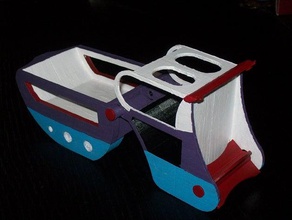 bateau articul vehículos alerón maqueta roue 3d print model - Mito3D