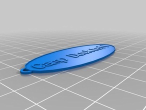 camp ducktail keyfob keychains customized 3d print model - Mito3D